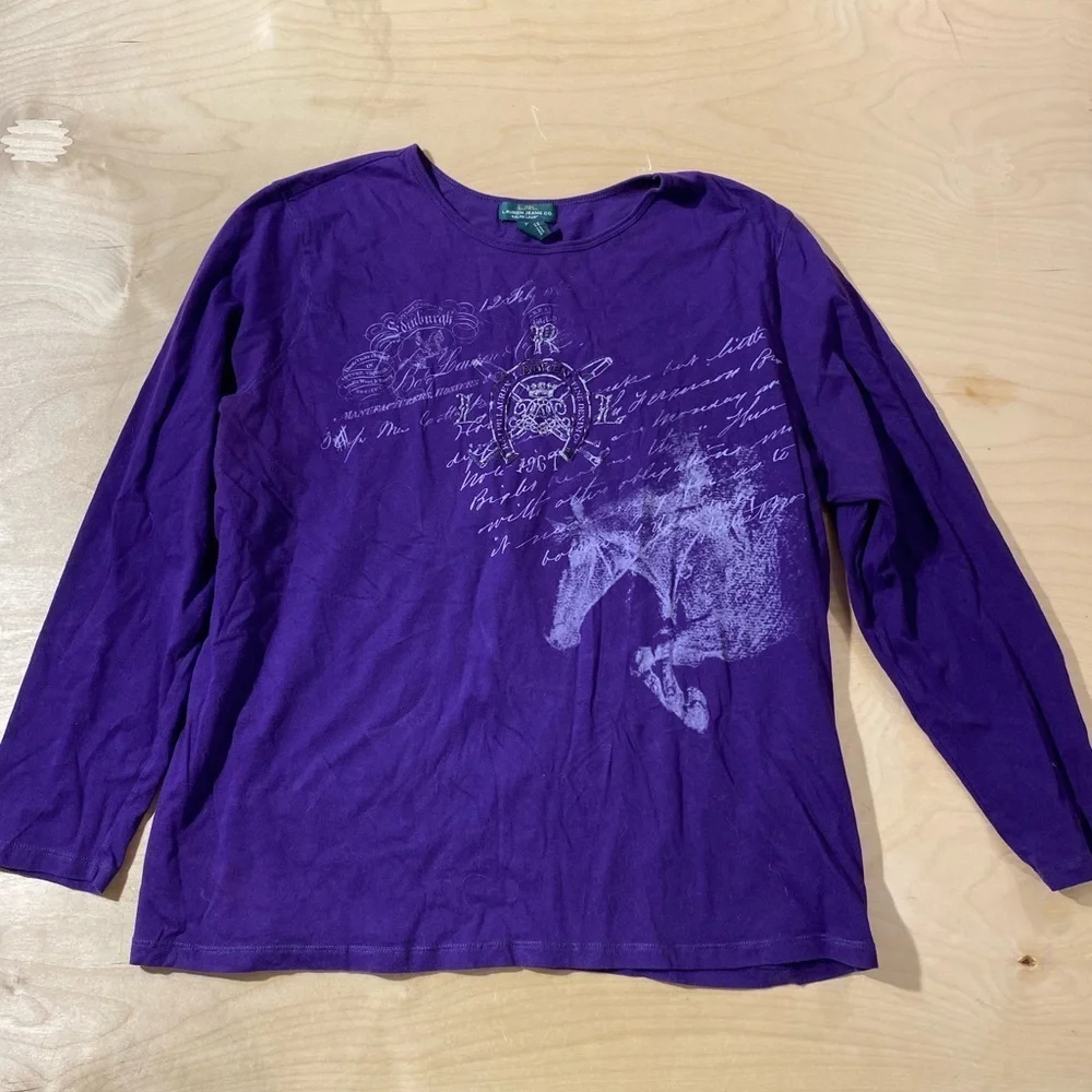 Ralph Lauren Purple Long Sleeve Tee 2X (NP)